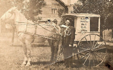 1908 Postcard Rppc Rural Free Delivery Wagon Route #1 U S Mail RFD Horse Carrier picture