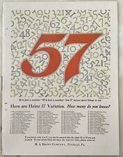 1923 magazine ad for Heinz - List of the 57 varieties of items Heinz makes picture