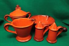 Vintage Metlox Poppytrail Vernon Red Rooster Kitchen Set of 5 picture