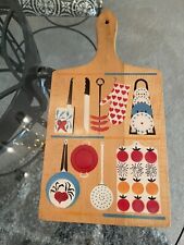 Vintage 1959 Nevco Cutting Board W/ Wall Mount Kitsch Kitchen picture