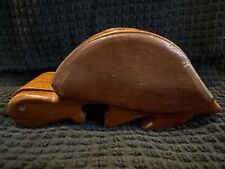 VINTAGE Wood Turtle Puzzle Jewelry/Trinket Box Lined- Real Wood ADORABLE ❤️ picture