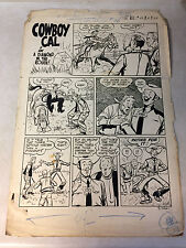 TOM MIX #36 western COWBOY CAL original art 1 PG STORY 1950 DIAMOND IN ROUGH picture