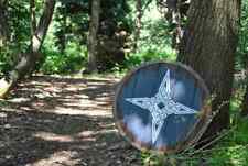 Wooden Carved Round Norse Star Hand Battle Runic Warrior Symbol gift picture