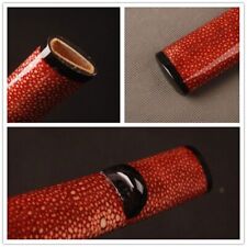 Full Wrapped With Red Real Rayskin With Black Horn Mountings Wood Katana Saya picture