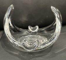 vintage round Glass Ashtray Clear Mid Century  picture