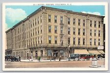 Postcard Columbia South Carolina Hotel Jerome People and Vintage Autos picture
