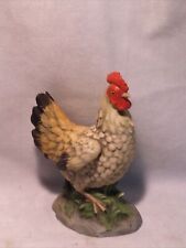 Vintage Homco Chicken Chic Hen Farm Country Bisque Figurine Ceramic 6” picture