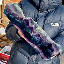 7.9LB Natural Fluorite Crystal Column Magic Wand Obelisk Point Earth Healing picture