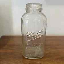 1923-1933 Vintage Ball Perfect Mason Canning Jar Half Gallon Ribbed picture