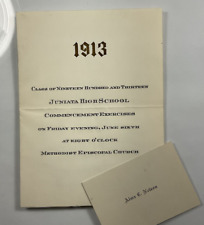 1913 Mifflintown, Pennsylvania Juniata High School Commencement Program picture