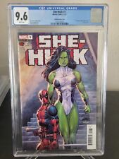 SHE-HULK #1 CGC 9.6 GRADED 2022 MARVEL COMICS ROB LIEFELD DEADPOOL VARIANT COVER picture