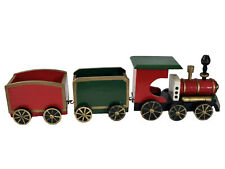 22”  Christmas Holiday Wooden Toy Train picture