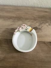 Vintage Lefton Bone China Hand Painted Ashtray Flowers picture
