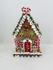 Raz Imports 13.50” Candy Cane & Gumdrop Gingerbread House NEW🎄 picture