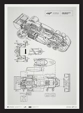 1977 Elf Tyrrell-Ford P34B Technical Illustration Drawings Giorgio Piola Poster picture
