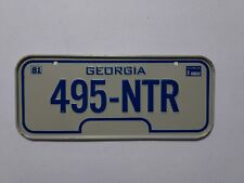 1981 GA GEORGIA POST HONEYCOMB CEREAL MINI License Plate Embossed # 495-NTR picture