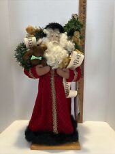 Lynn Haney Signed Vtg 96 Santa Figurine Christmas Style 189 Rare Teddy Bears picture