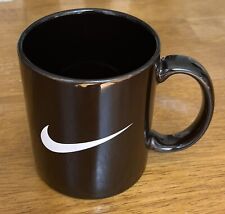 Nike Black Swoosh Logo Ceramic Coffee Mug / Tea Cup Vintage 1990s Thailand RARE picture