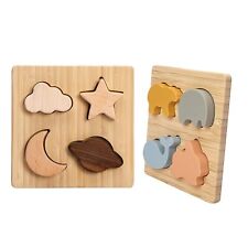 Promise Babe puzzle wooden silicon 8 pieces Montessori toys picture