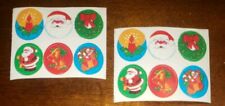 Vintage Peck Inc.Christmas Seals, Santa, bell, candle, stocking w/puppy & wreath picture