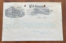 1894 letterhead WA Paterson road wagons carriages buggies graphic Flint MI picture