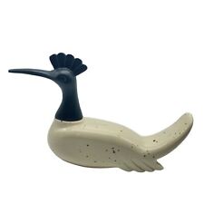 Farmhouse Speckled Porcelain Brass Loon Duck Decoy Figurine Fowl Bird Heavy 12