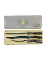 VNT Carvel Hall by Briddell Carving Set Stainless Steel Silver Overlay 3 piece picture