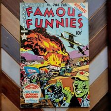 FAMOUS FUNNIES #204 FN (1953) SCARCE Golden Age KOREAN WAR Pre-Code Comic Strips picture