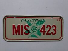 1979 MS MISSISSIPPI POST HONEYCOMB CEREAL MINI License Plate Embossed # MIS 423 picture