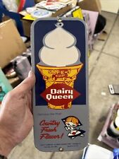 VINTAGE DAIRY QUEEN PORCELAIN ICE CREAM MILK DRIVE THRU GENERAL STORE DQ 12”SIGN picture