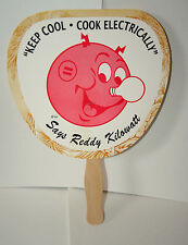 Large Paper Reddy Kilowatt Electric Power Utility Advertising Fan NOS New 1960s picture