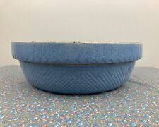 Early 1900s Roseville Venetian Blue Stoneware Mixing Bowl 9 Inches Antique picture