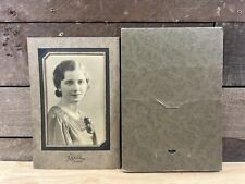 Antique Victorian Cabinet Card Womens Portrait With Envelope  picture