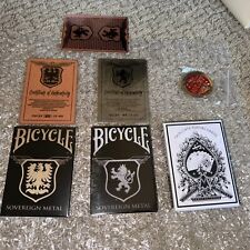 Bicycle Sovereign Metal Playing Cards 2 Deck W/ Bonus Metal Card Triplicate Deck picture