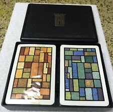 Vintage kem Plastic Playing Cards , Mosaic (Seville) Glass Design (NEW,SEALED) picture