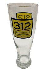 312 Urban Wheat Ale Goose Island Tall Pilsner Beer Glass Chicago Yellow Graphics picture