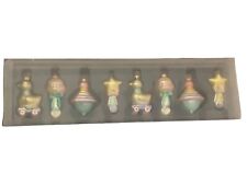 Vintage Mini Blown Glass Baby Ornaments Dept.56 Set Of 8 picture