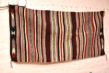 ATQ Navajo Rug Textile Native American Indian 61x31 Stripe DOUBLE Saddle Blanket picture