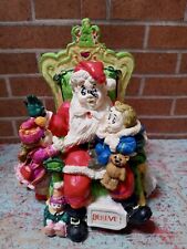 VTG 1994 Santa Surprise Figurine Handcrafted Cold Cast Porcelain in original box picture