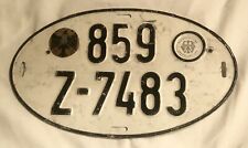Vintage Pre-European Union West German Oval License Plate Germany picture