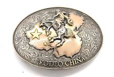 Rare Edward H Bohlin Belt Buckle #1 Of 50 Rodeo China Sterling 14k 22k Gold picture