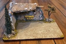 Vintage Marcel Carbonel Nativity Stable Barn Christmas 9.5in Long 5.5in Tall  picture