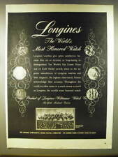 1946 Longines Watches Ad - Longines the World's most honored watch picture