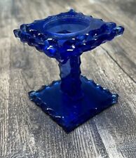Small Cobalt Blue Art Glass Votive Candle Holder picture
