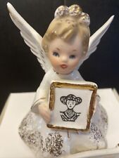 🌹❤️VINTAGE MOTHERS DAY~BLUE EYED  ANGEL GIRL FIGURINE NANCO 🌹❤️JAPAN picture