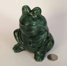 Cute Funny Frog Figurine w/ Big Googley Eyes 1970s 