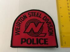 Weirton Steel Division Police collectible patch full size not worn vintage old picture