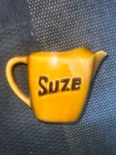1950s Vintage porcelain French pitcher for Pastis and Suze. Yellow SUZE pitcher. picture