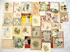 Vintage 1950s Greeting Gift Card Lot of 71 Wedding Bridal Shower Use for Crafts picture