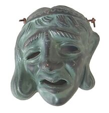 Vintage Ceramic Clay Mask Souvenir Decorative Hanging Wall Mask Greece 4.5